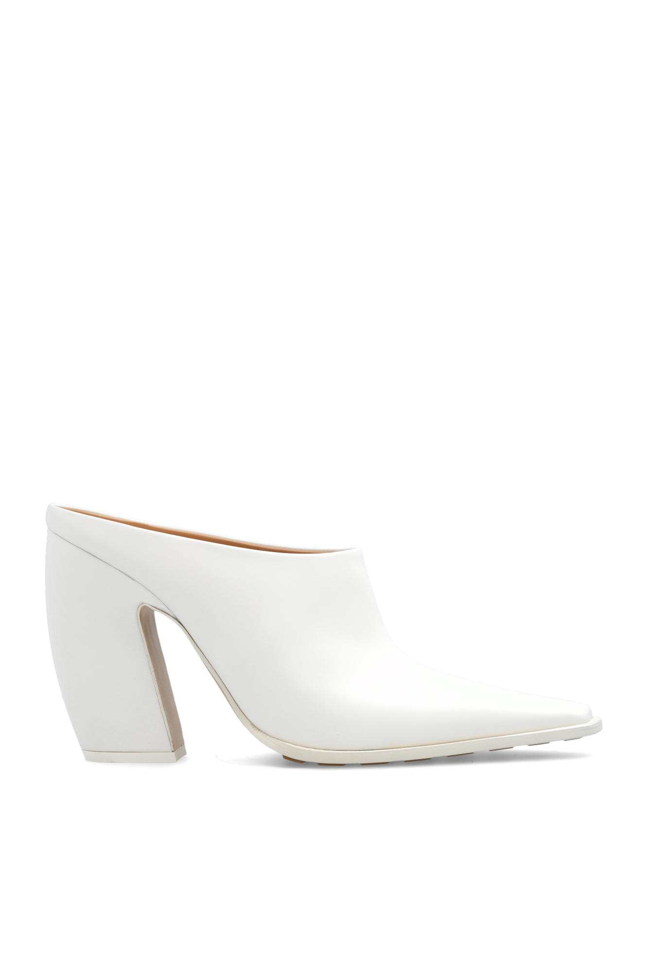 Pointed sales white mules